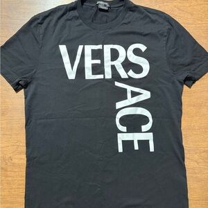 Versace Black and White Logo Tee